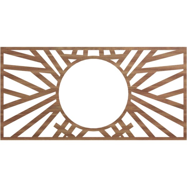 Ekena Millwork Hoover Wood Fretwork Pierced Ceiling Medallion, Walnut, 36"W x 18"H x 13 3/8"ID x 1/4"T CMWP36X18X0250HOWA - main
